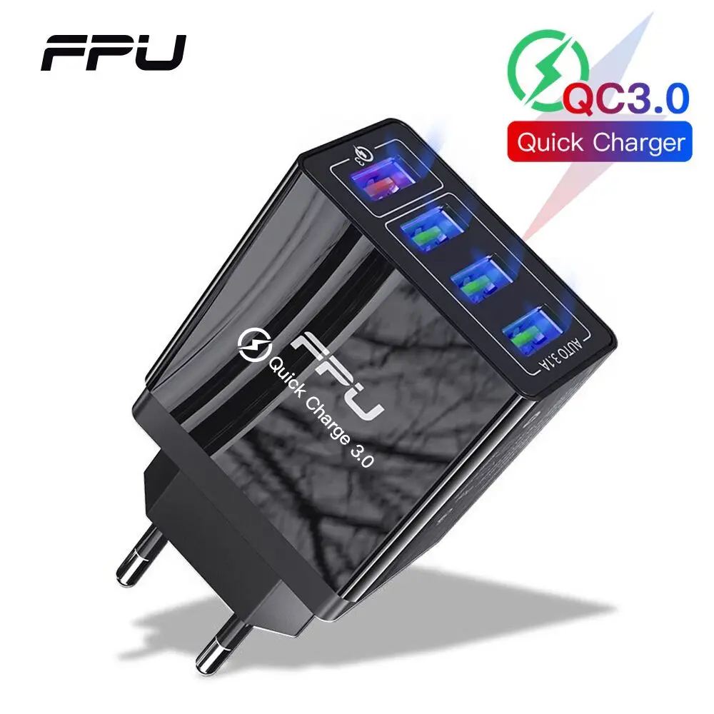 FPU Быстрая зарядка 4,0 3,0 USB зарядное устройство 48 Вт QC QC3.0 быстрое зарядное устройство настенный адаптер многопортовый портативный мобильный телефон зарядное устройство для Xiaomi