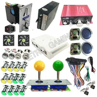 arcade diy jamma kits with 3d pandora 12 3188 in 1 led chrome button joystick for 2 players coin oprate video game machine diy