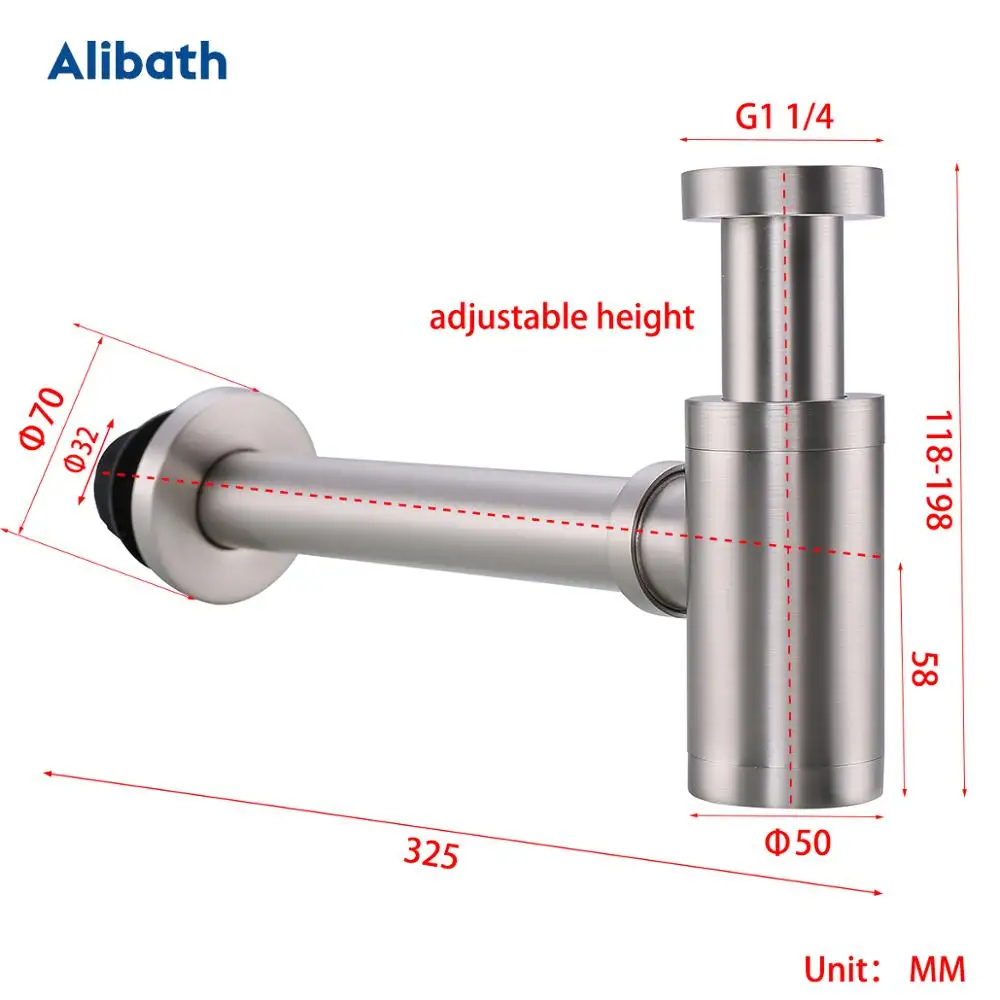Приманка для бутылок раковины латунная приманка ванной комнаты стоков