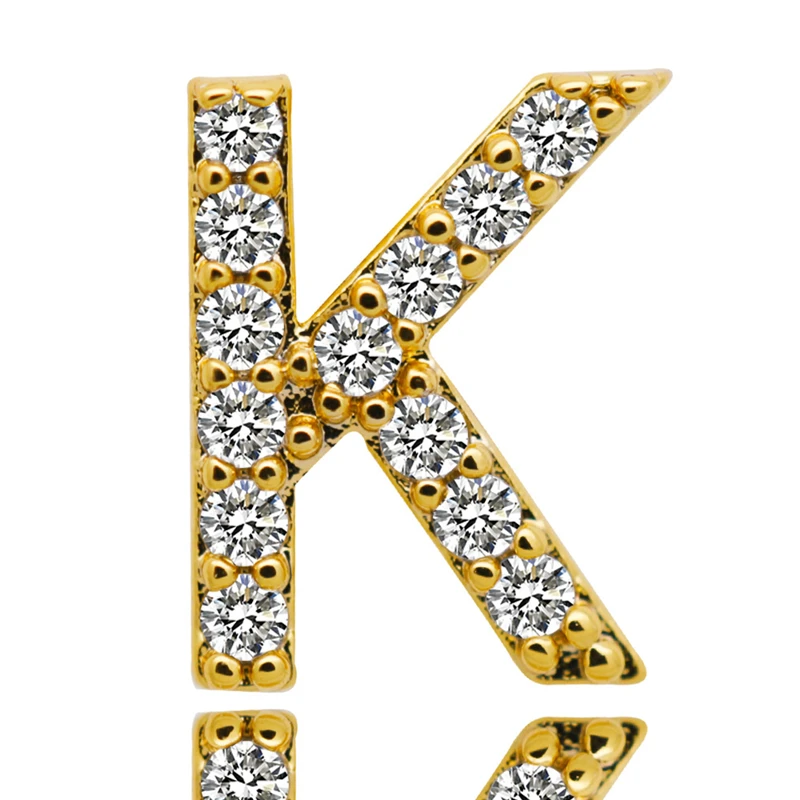 Хип-хоп 26 букв Золотые/серебряные зубы Grillz все Iced Out микро Pave CZ зубные грили с силиконовые Украшения для тела подарок B40