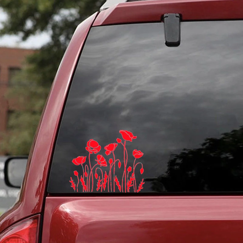 Poppy цветы наклейки для автомобиля красота искушение Декор Автомобиль Грузовик