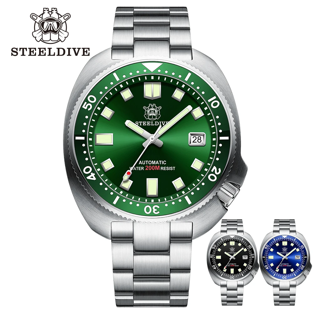 

Часы наручные STEELDIVE SD1980 мужские, водонепроницаемые до 200 м