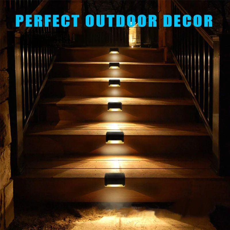 

Уличный светодиодный фонарь Royalulu на солнечной батарее, водонепроницаемый настенный светильник для лестницы, улицы, сада, двора, ступенчато...