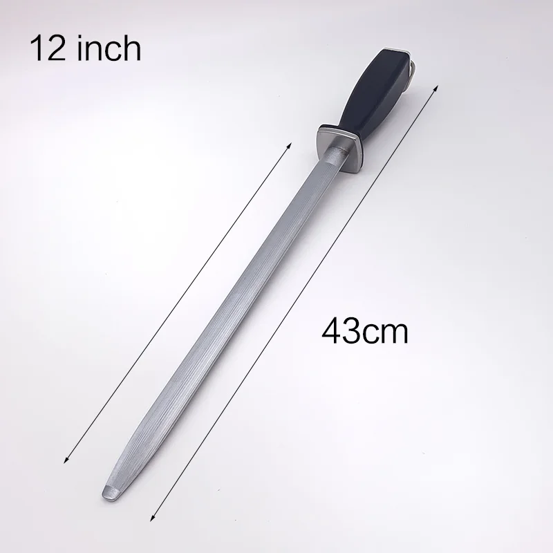 

12'' Professional sharpening rod Chef Knife Sharpener Honing Steel bar Kitchen Knife Stainless Steel Sharpening Stick musat