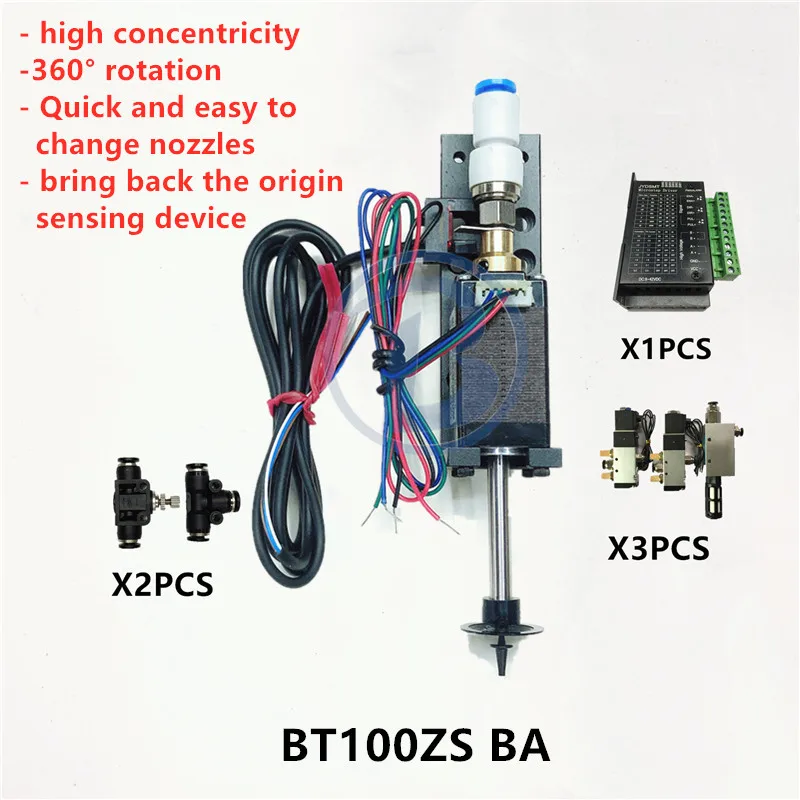 BT100 SMT головка Nema8 полый вал шаговый для выбора места головы SMT DIY монтажный 5 мм специальный разъем сопла Поворотный шарнир