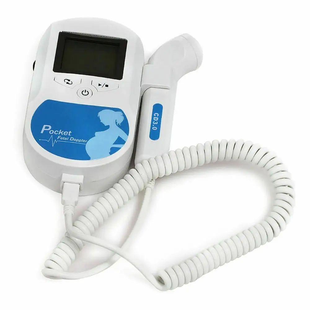 

Fetal Doppler 3.0MHz Ultrasound Baby Heartbeat Detector Home Pregnant Doppler Baby Heart Rate Monitor Hand-hold Pocket Doppler