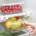 Органайзер для холодильника прозрачный холодильник контейнер для хранения контейнеров для кладовой морозильник органайзер для холодильника мусорное ведро