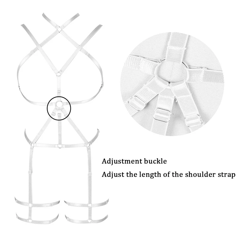 Комплект Подвязки с бюстгальтером пикантное нижнее белье в стиле панк и