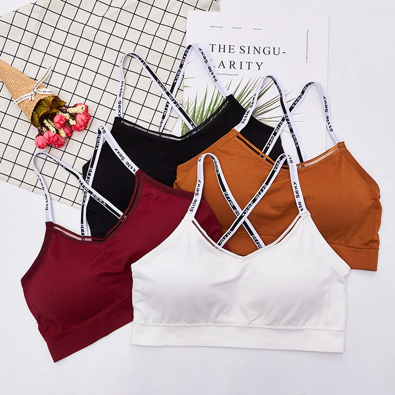 Linbaiway женский спортивный бюстгальтер пуш-ап однотонный бесшовный без косточек