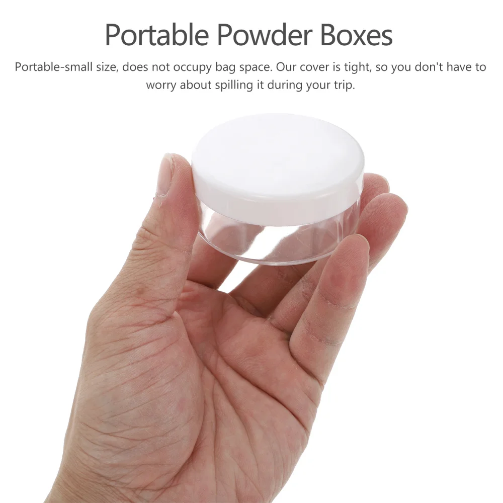 

10Pcs 30g Makeup Powder Boxes Loose Powder Containers with Separation Net