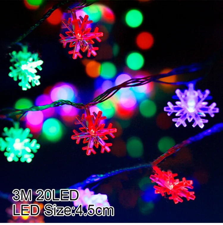 3M 20LED colorful Светодиодный Рождественские украшения для дома елочные украшения Новогодний Декор Noel новогодний натальный - Цвет: 3M 20LED colorful