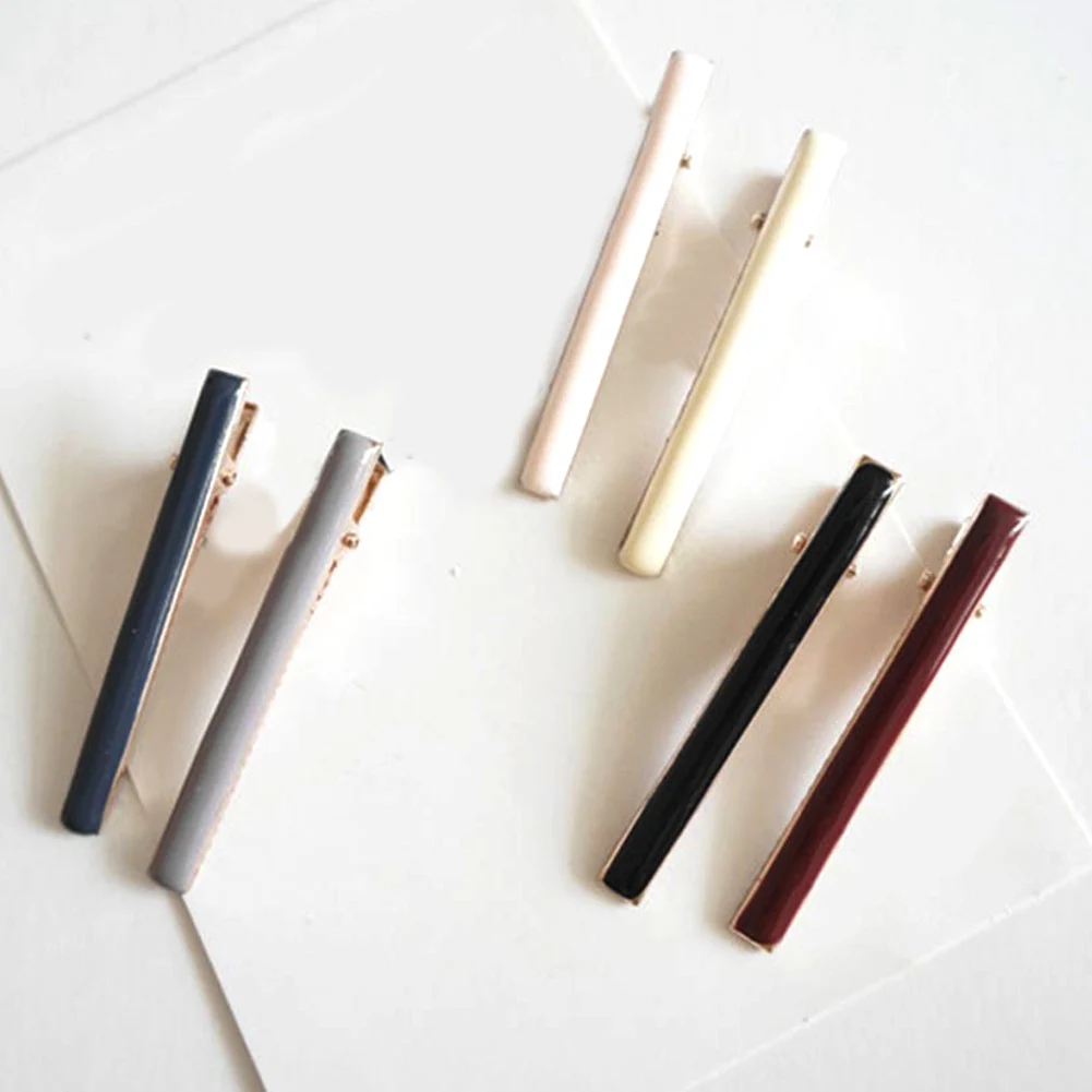 1 шт. модная простая заколка для девочек милые элегантные красочные однотонные