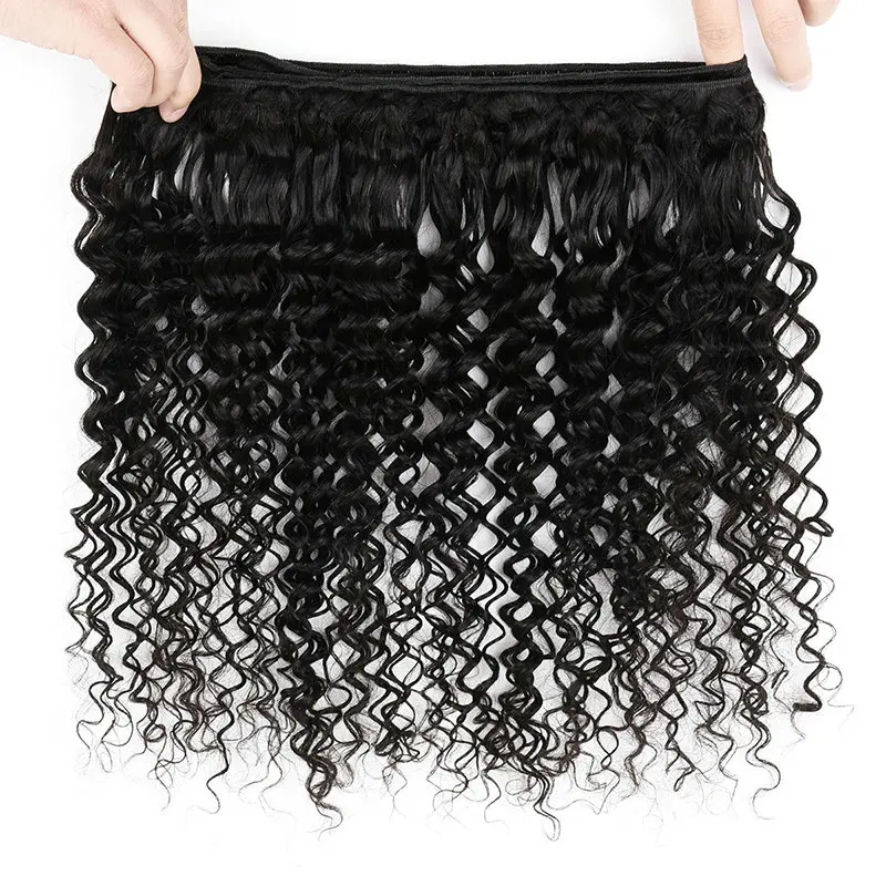 

Yavida Deep Curly Hair Bundles 100% Indian Human Hair Deep wave Natural Color Non-Remy Hair Weave Bundles Wholesale Bulk