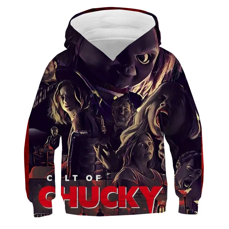 

3D Print Chucky Girls Hoodies Teenagers Autumn Hooded Sweatshirt Girls Kids Autumn Anime Clothes Sweatshirts for Teenage Girls