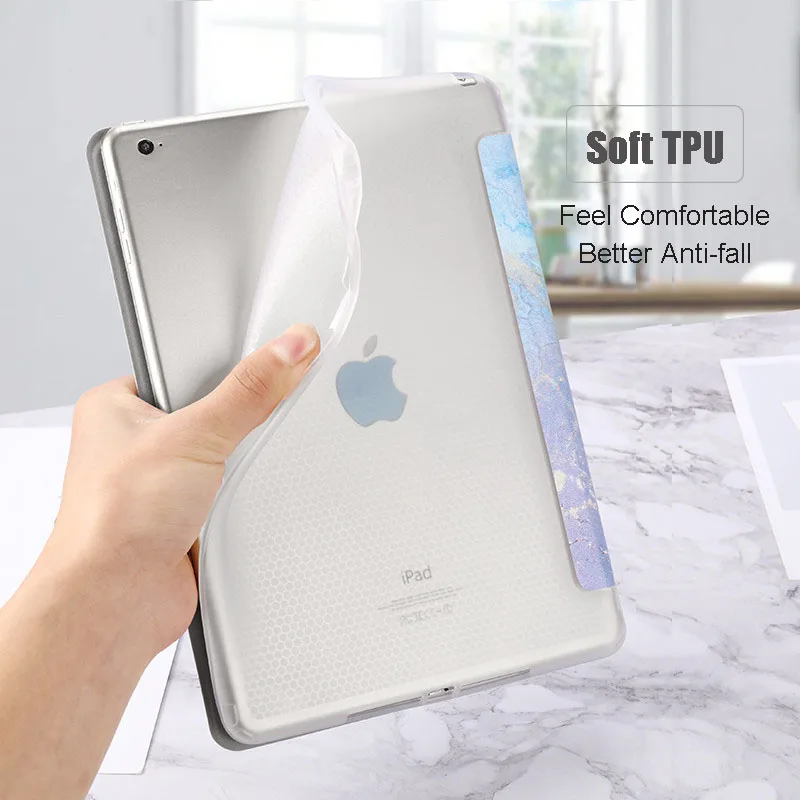 Магнитный смарт чехол с мраморным принтом для iPad Air 1 2 9 7 2017 2018 планшета A1474 A1475 A1476
