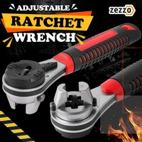 adjustable ratchet wrench rod fast ratchet wrench quick socket wrench tools universal socket torque adapter wrench head spanner