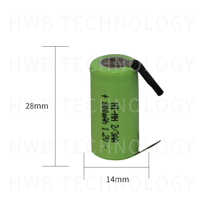 Новые оригинальные перезаряжаемые батарейки 2 шт./лот 1 в 2/3AA 800 мАч Ni MH 2/3 AA с