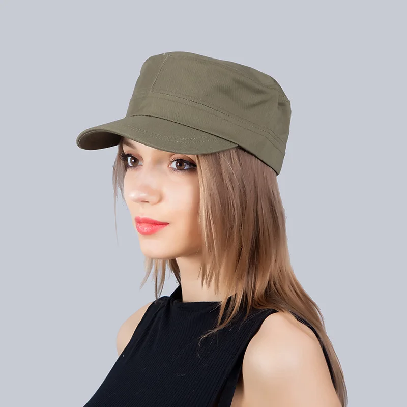 

Sombreros militares para hombre y mujer, gorra plana ajustable, ajustada, gruesa, Vintage, Cadet Patrol