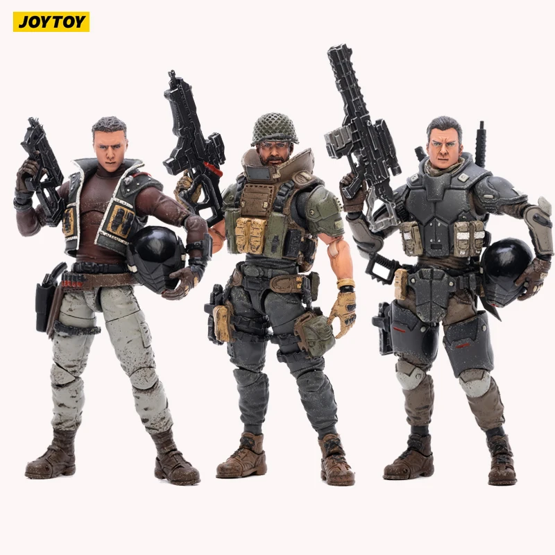 Экшн-фигурка JOYTOY 1/18 (3 шт./компл.) военная игрушка Тьмы-Трио из аниме солдаты