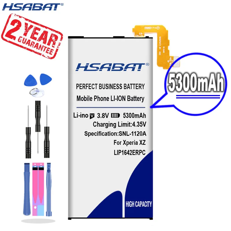 Новое поступление [HSABAT] 5300mAh LIP1642ERPC Сменный аккумулятор для SONY Xperia XZ Premium XZP G8142 G8141 |