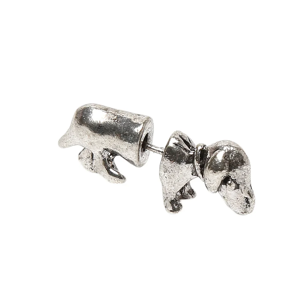 Ювелирные изделия в стиле панк 3D Животные Такса серьги с собаками для мужчин и