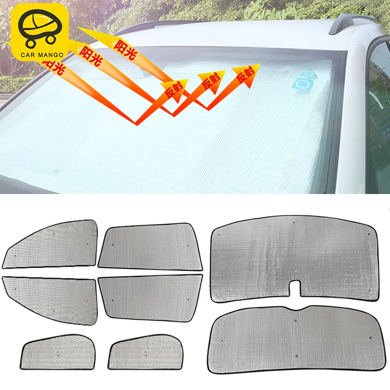 CARMANGO for VW Volkswagen Tiguan 2010-2016 Car Sun Shade UV Protection Curtain Sunshade Side Window Mesh Visor Summer Film | Автомобили и