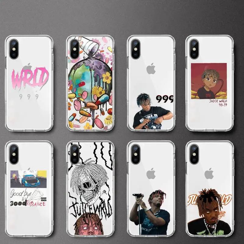 

Juice Wrld Lucid Dream Hip Hop Rap Phone Case Transparent soft For iphone 5 5s 5c se 6 6s 7 8 11 12 plus mini x xs xr pro max