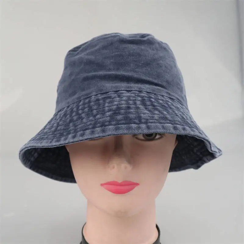 

2021 New Foldable Fisherman Hat Washed Denim Bucket Hats Unisex Fashion Bob Caps Hip Hop Gorros Men Women Panama Bucket Cap Gift