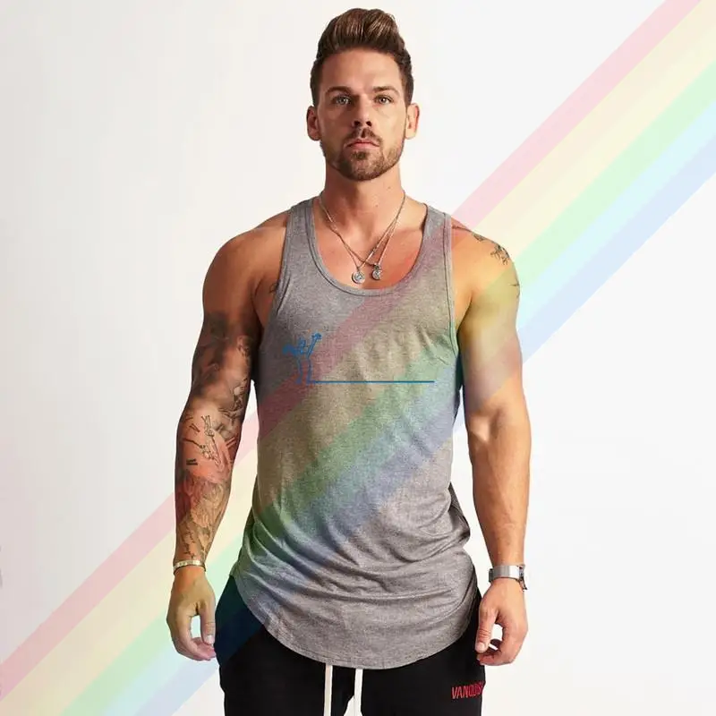 2021 Fashion La Linea Happy Action Expressions Comfortable Bodybuilding Tank Tops For Men Summer Gym Clothing Customized Vest | Мужская