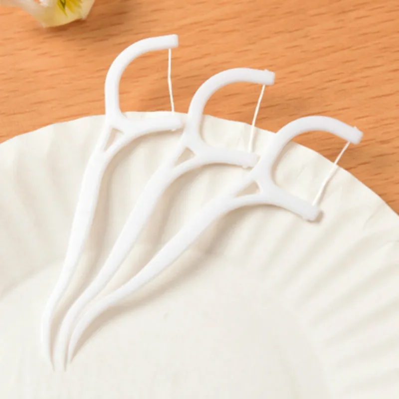 30 шт./кор. зубная нить с двойной головкой межзубная щетка палочка уход за полостью