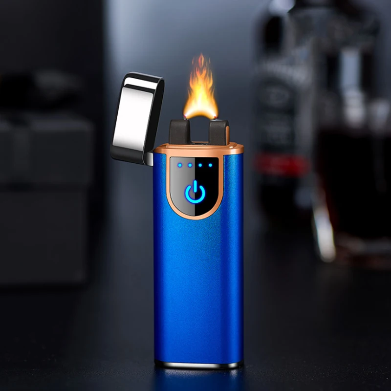 

Large Firepower USB Charging Arc Windproof Lighter Cigar Torch Creative Electric Lighter High-end Men's Gifts Dropship Suppliers