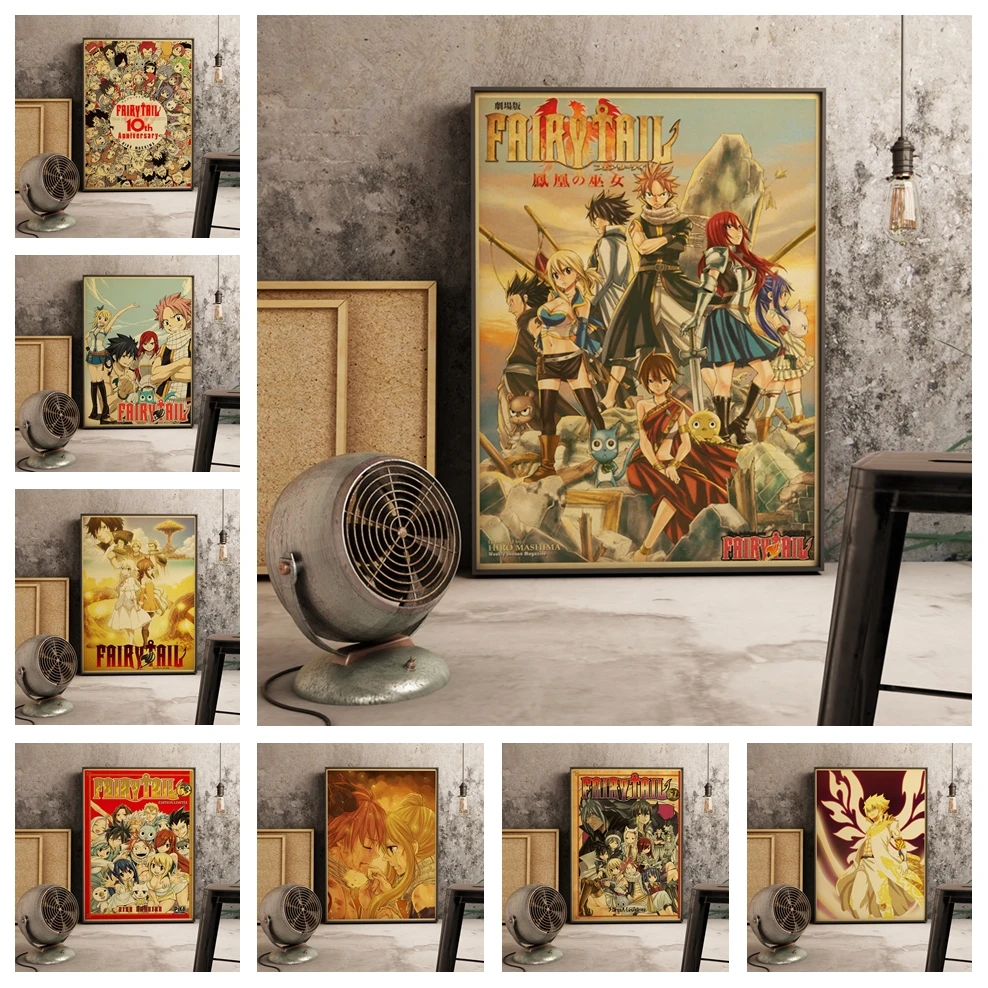 

Brand New 5D Diamond Japanese Anime Fairy Tail Picture Cross Stitch Kit Full Rhinestone Embroidery Living Room Decoration Gift