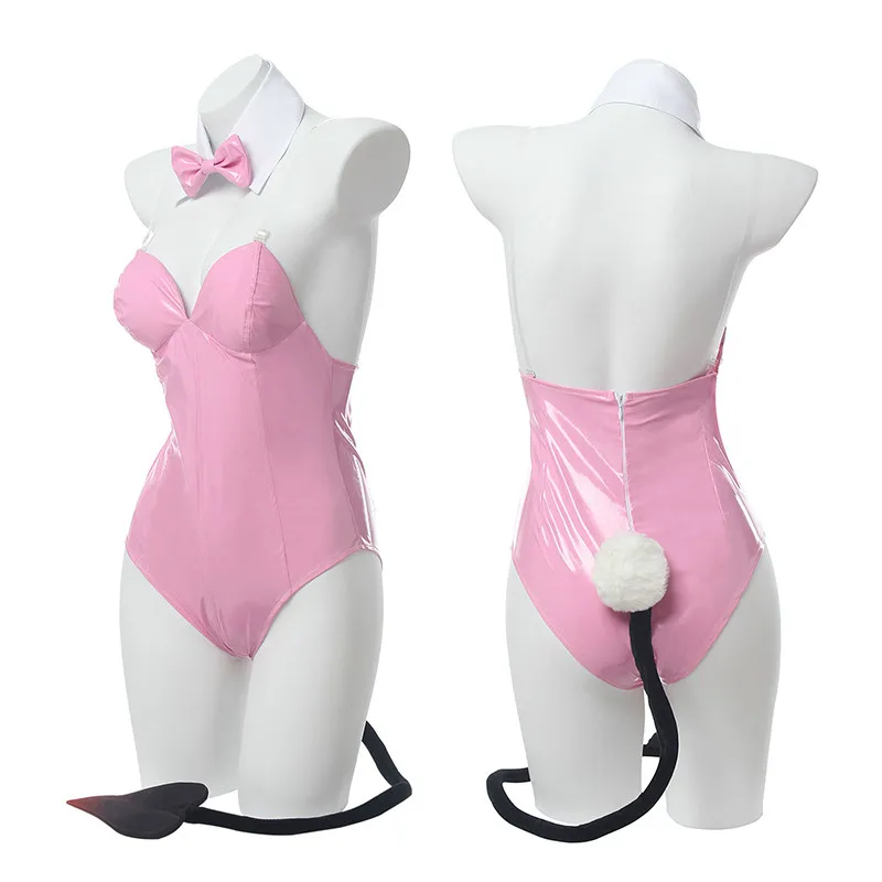 Костюм для косплея из аниме To Love Ru соблазнительный Розовый комбинезон с кроликом