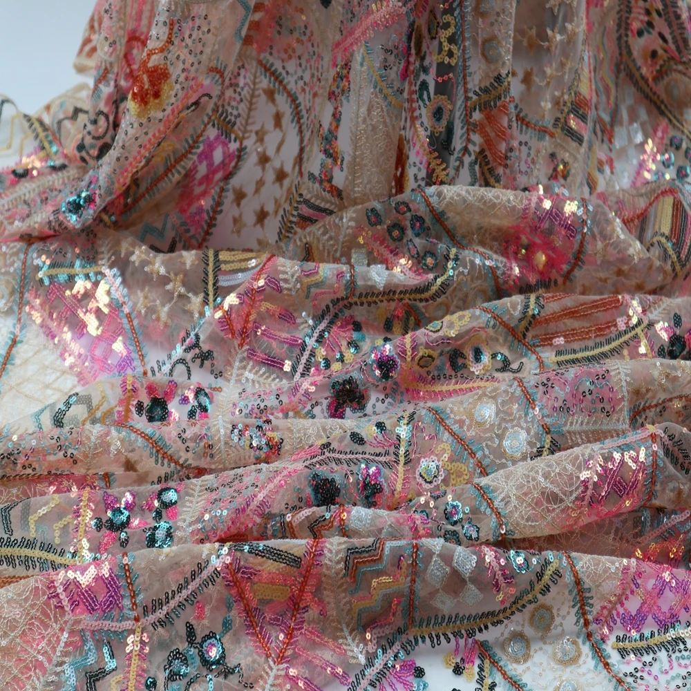 Кружевная ткань 5 ярдов французское кружево 2021 высокое качество кружевной тюль