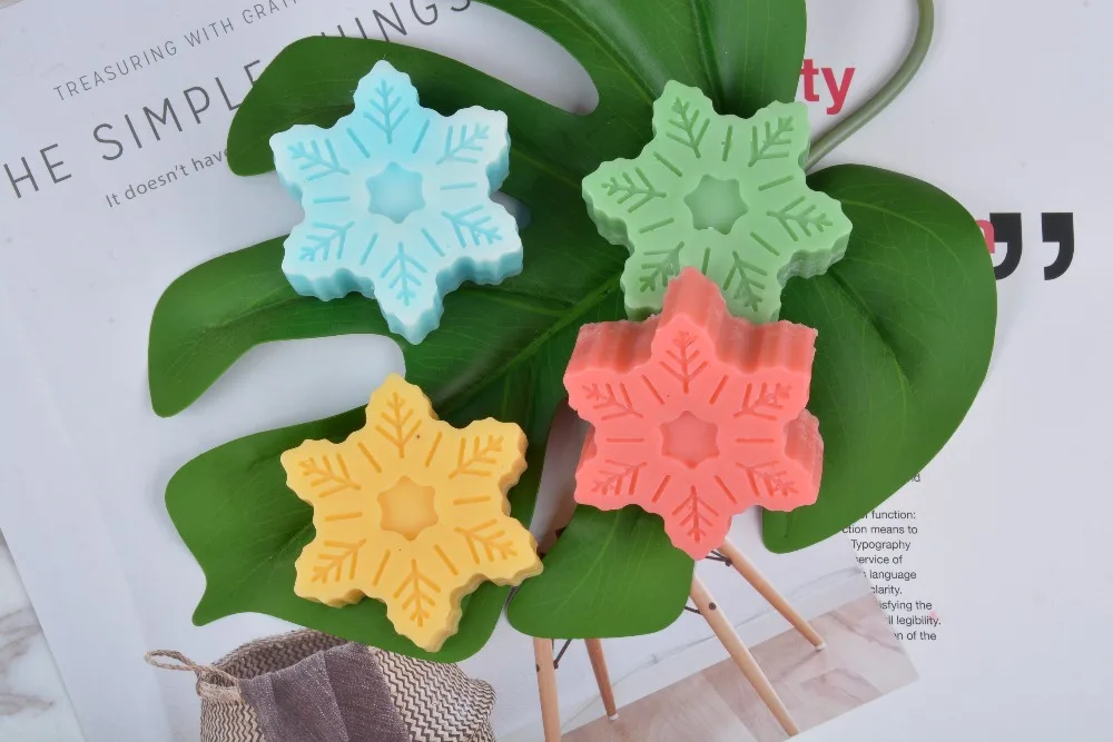 SJ 6 полости 3D снежинка мыло Плесень силиконовые формы смолы Плесень Для DIY ремесленных свечей мыло решений