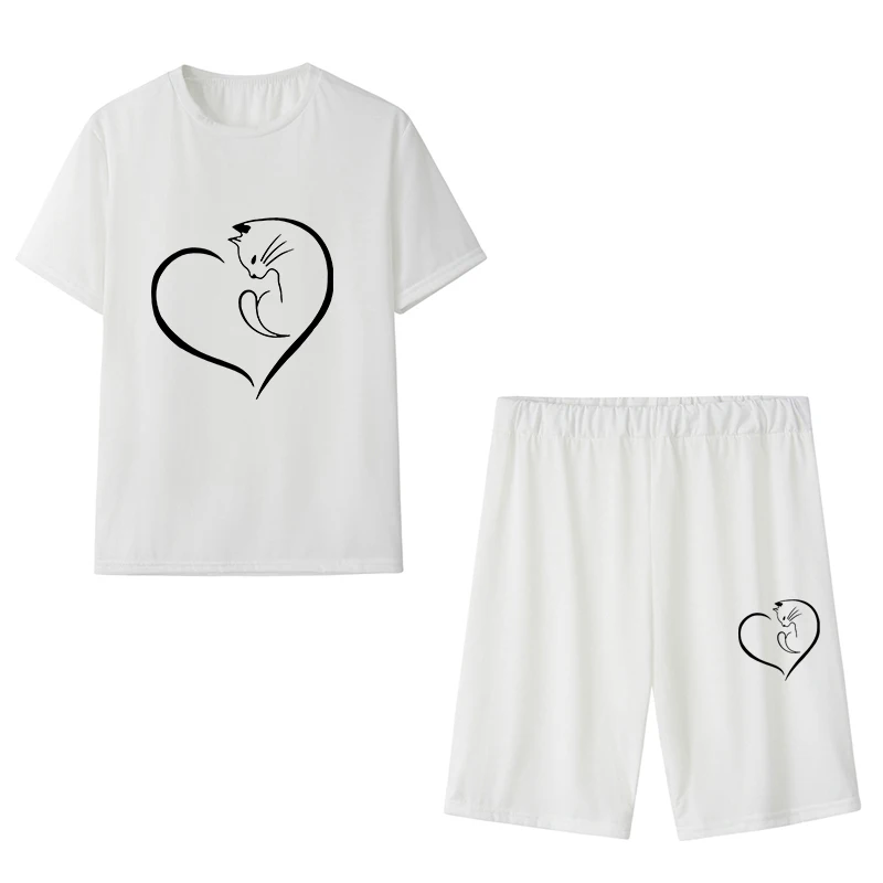 Женские летние спортивные костюмы футболка и брюки модная повседневная одежда