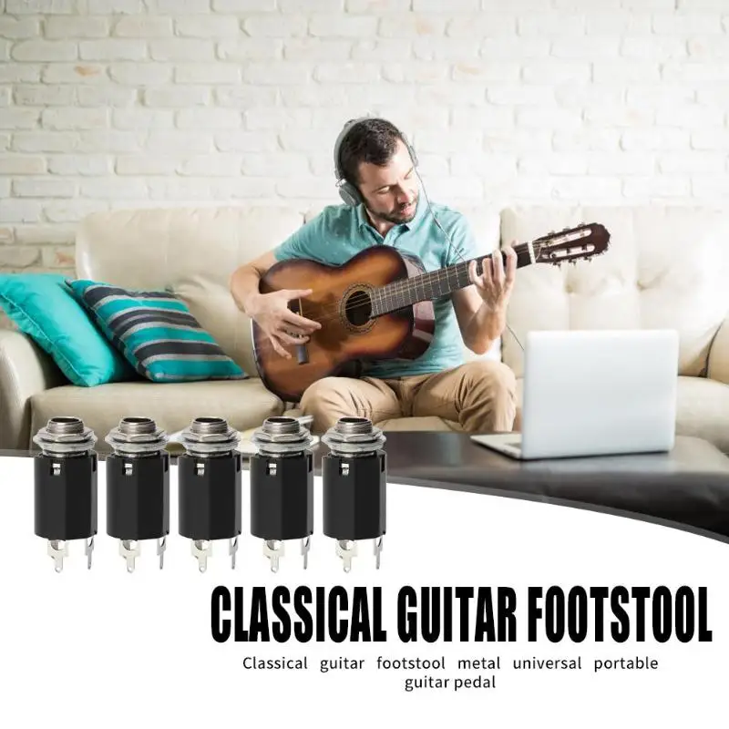 heißer verkauf gitarre stereo ausgang stecker delicate design akustische elektrische gitarre eq buchse stecker 635mm jack stereo ausgang socke f