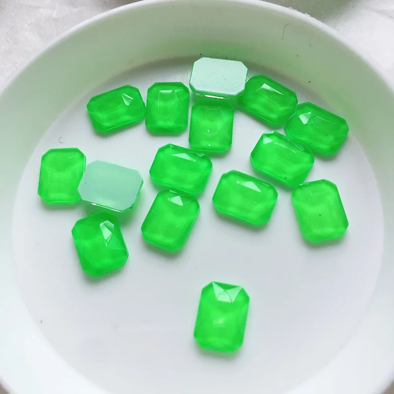 L-Octagon Green Флуоресцентный мокко Стразы для ногтей со стразами для дизайн ногтей стекло разные формы ювелирные изделия с бриллиантами декоративный камень для ногтей украшения для маникюра 30 шт./лот - Цвет: L-Octagon Green