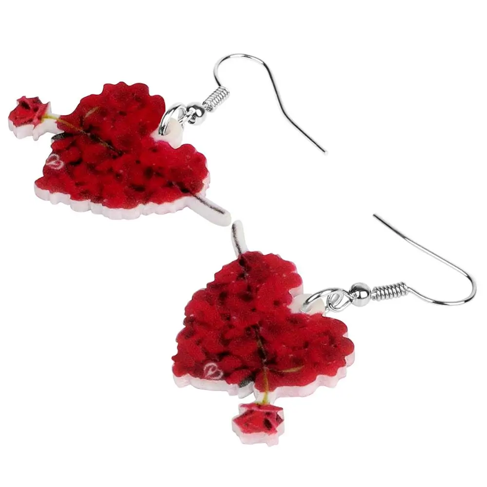 Newei акриловый День Святого Валентина сердце роза стрела серьги-подвески в форме
