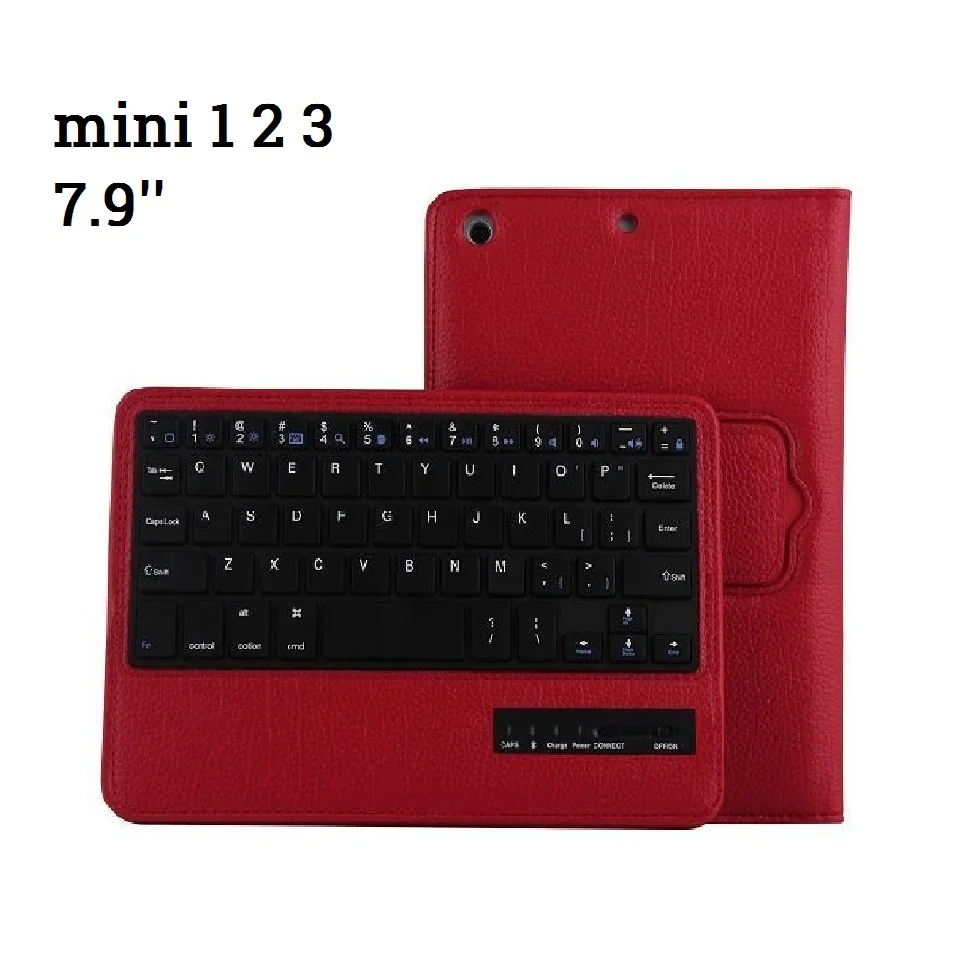 mini 1 2 3 Red Магнитный чехол для iPad mini 5 mini 4 3 2 чехол с клавиатурой PU кожаный 7,9 ''для iPad mini 2 3 4 mini 5 раскладная клавиатура - Цвет: mini 1 2 3 Red