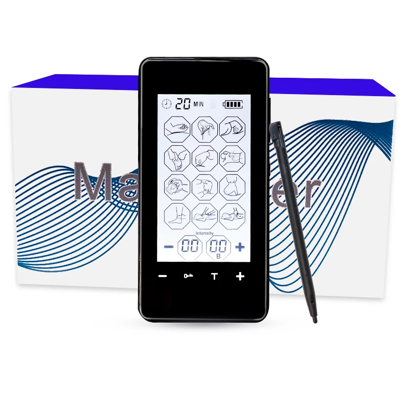 Перезаряжаемый массажер для тела 12 режимов сенсорный экран подсветка массажный