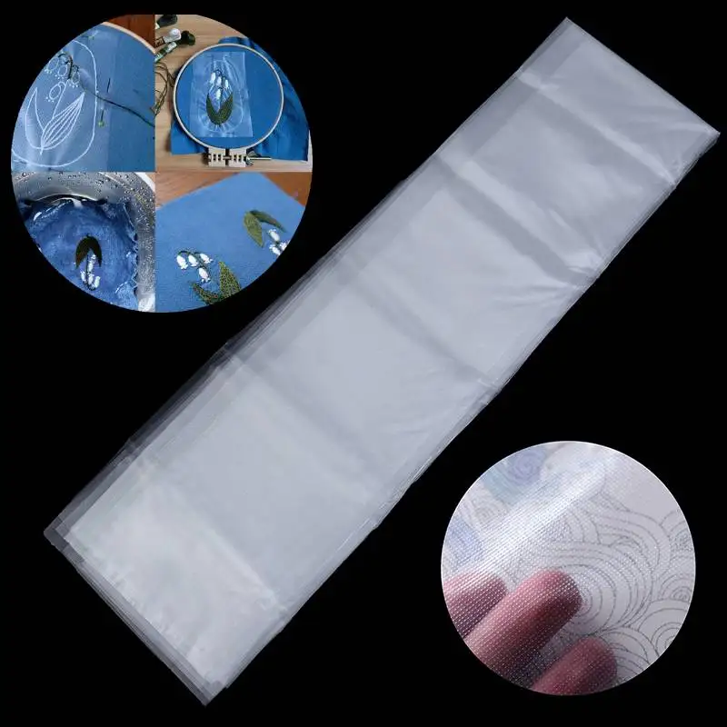 1 м Водорастворимая пленка прозрачная ткань-стабилизатор для вышивки