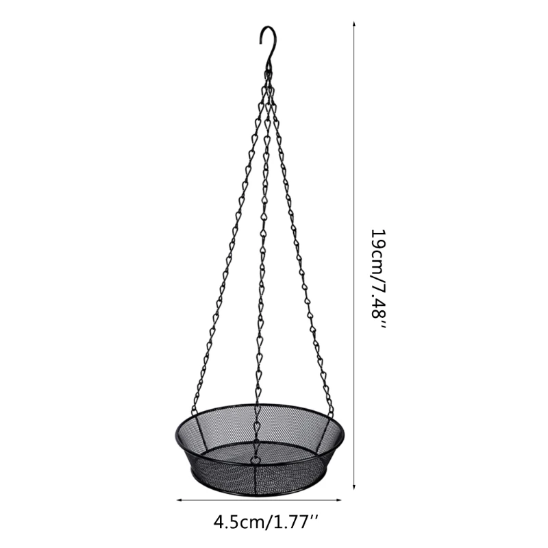 

Hanging Bird Feeder Tray Mesh Seed Feeder Platform with Durable Chains 85DB