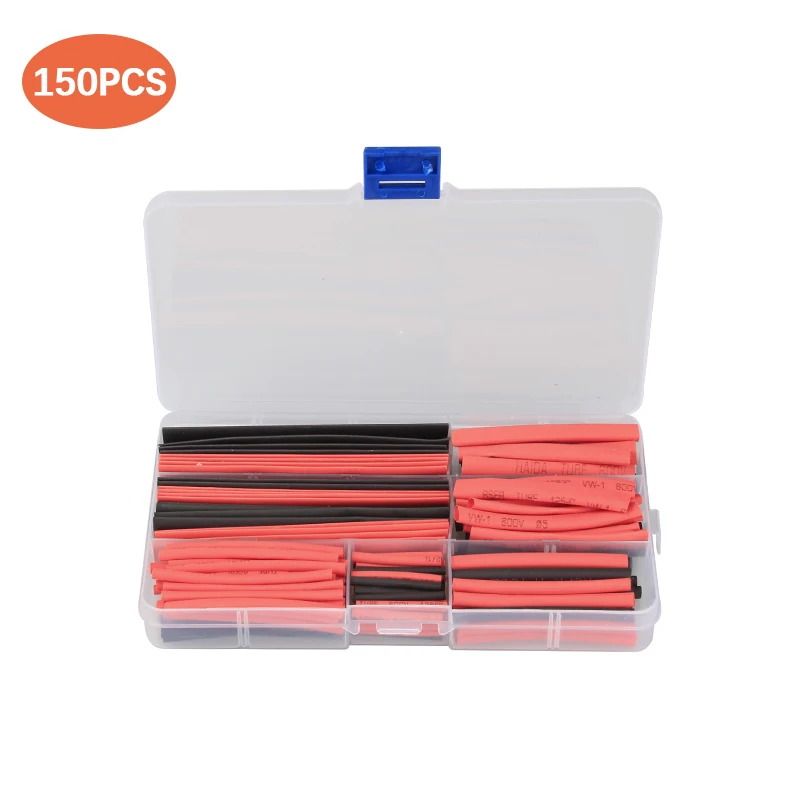 150 шт. термоусадочные трубки Соотношение 2:1|Кабельные рукава| |