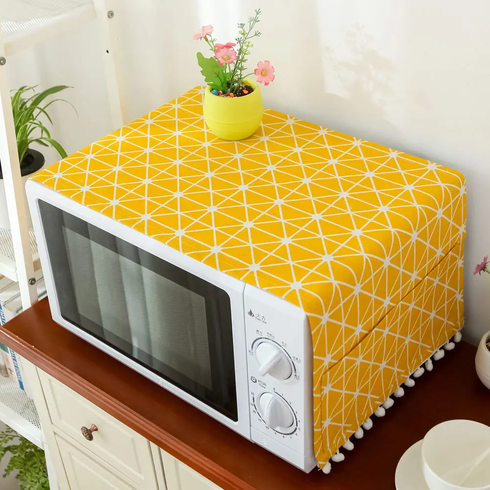 Горячий желтый плед Микроволновая печь пылезащитный чехол с капюшоном хлопковый