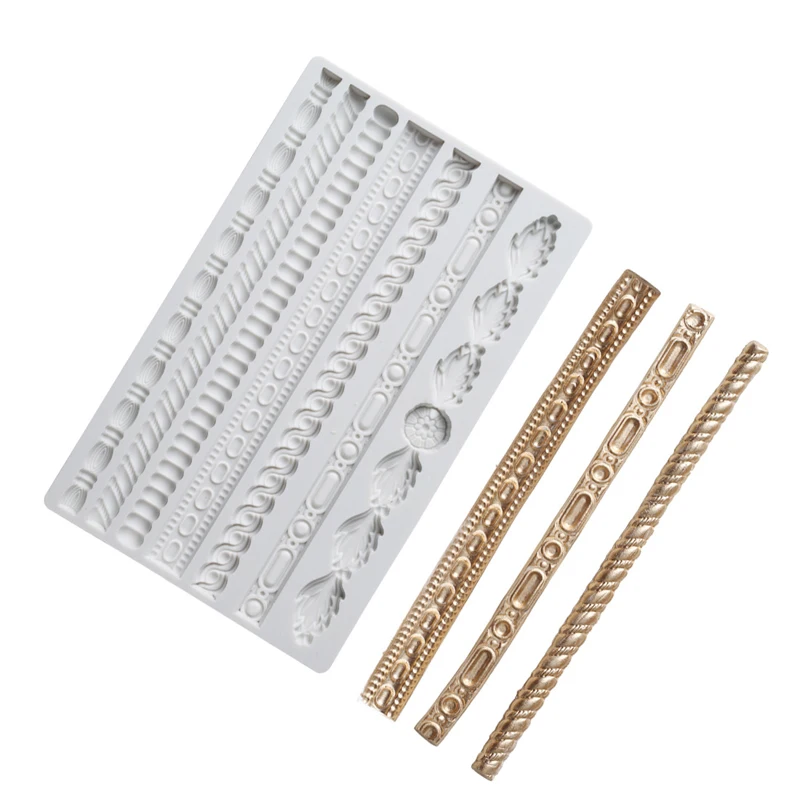 

Meibum Totem Relief Fondant Cake Decorating Tool European Embossed Silicone Mold Wedding Sugarcraft Pastry Mould Baking Tray