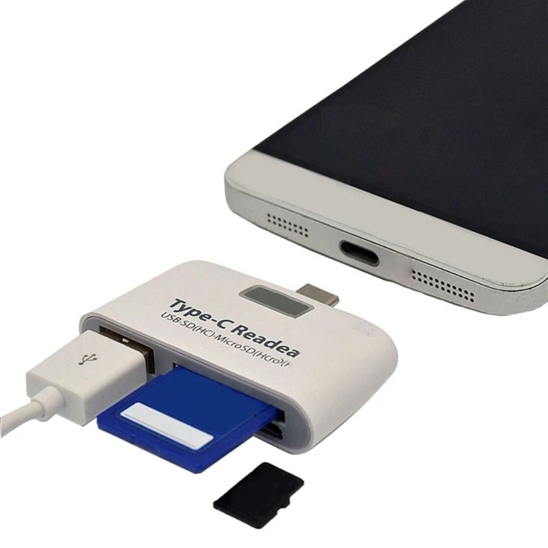 Кардридер H7JA USB 3.1 Type C быстрое 2 0 адаптер для карт SD / microSD TF | Компьютеры и офис