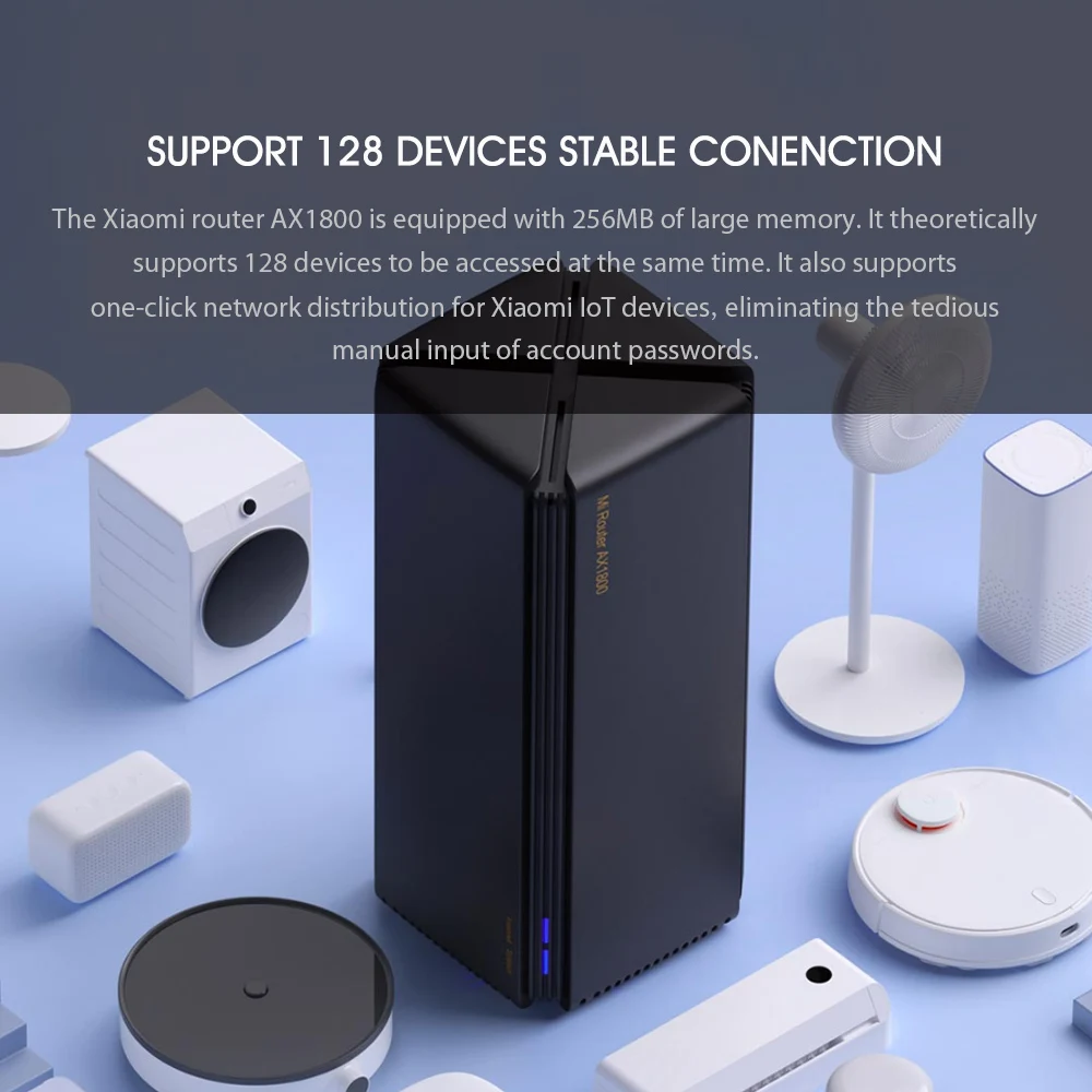 Маршрутизатор Xiaomi Mi AX1800 Wifi6 2 4 и 5 ГГц ядер двухдиапазонный беспроводной VPN OFDMA с