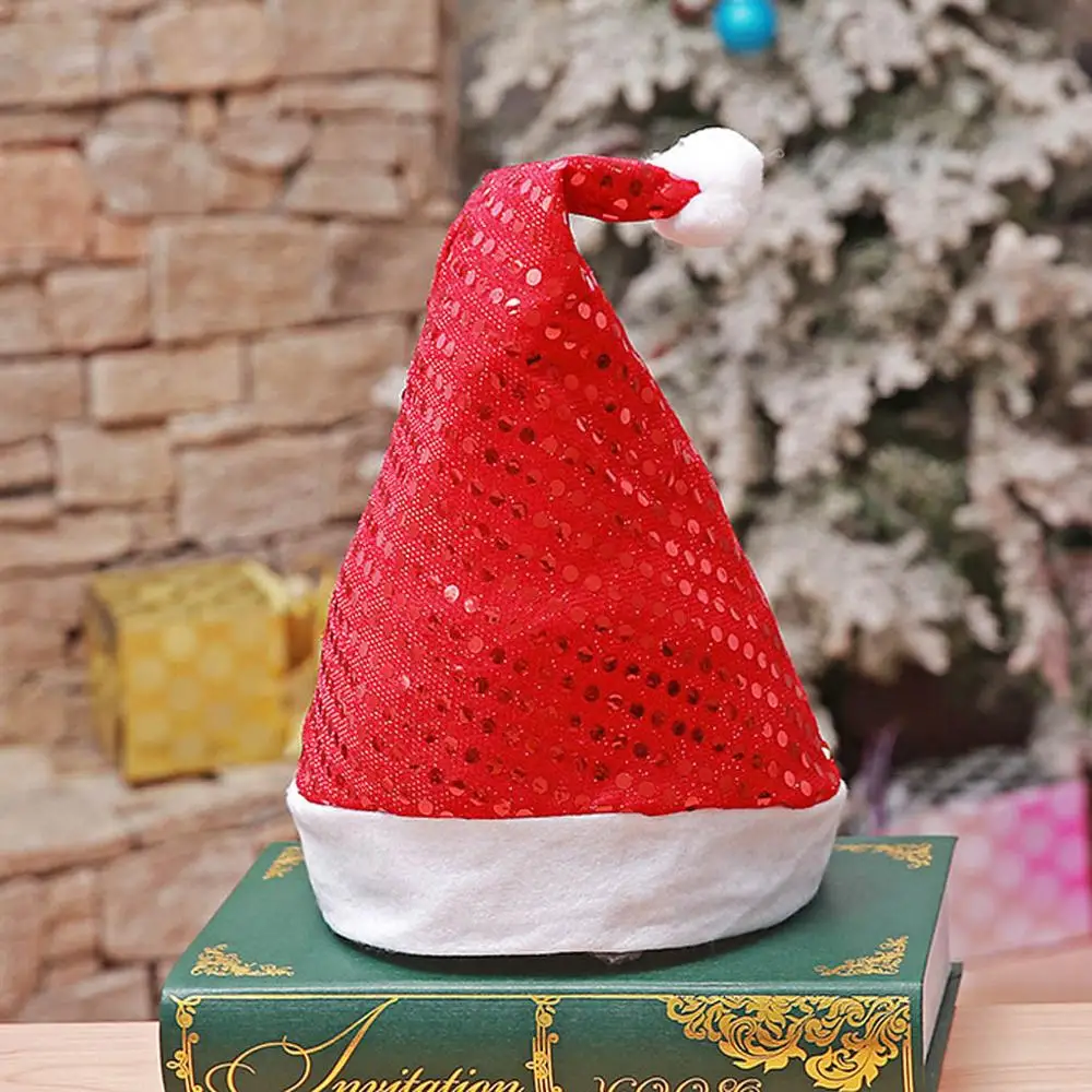 Женская маскарадная шапка Рождественская Кепка с блестками толстая ультра