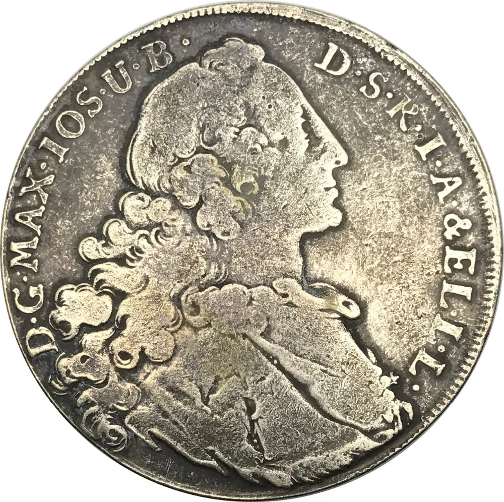 Немецкие штаты электроторат баварии Konventionsthaler Maximilian III Joseph Thaler 90% серебро копия